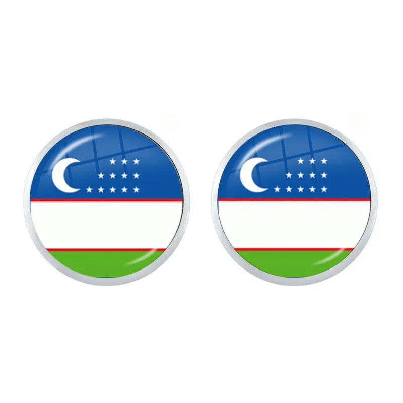 Uzbekistan,Turkmenistan,Tajikistan,Liechtenstein,Kosovo,Kyrgyzstan,Kazakhstan,Greenland,Afghanistan National Flag Stud Earrings