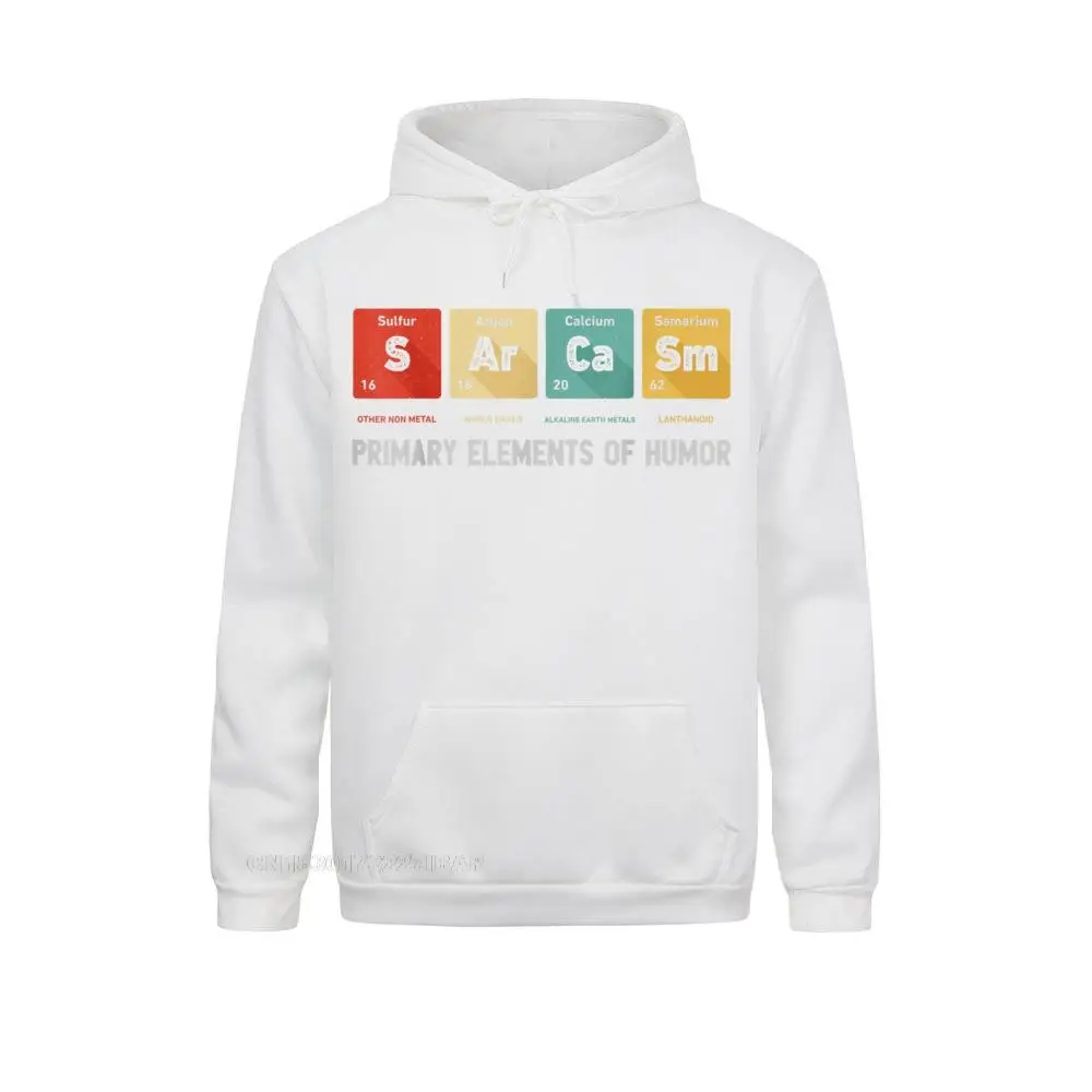 Wetenschap Sarcasme Primaire Elementen Van Humor Chemie Gepersonaliseerde Sweatshirts Groothandel Mannen Hoodies Party Lange Mouwen Kleding