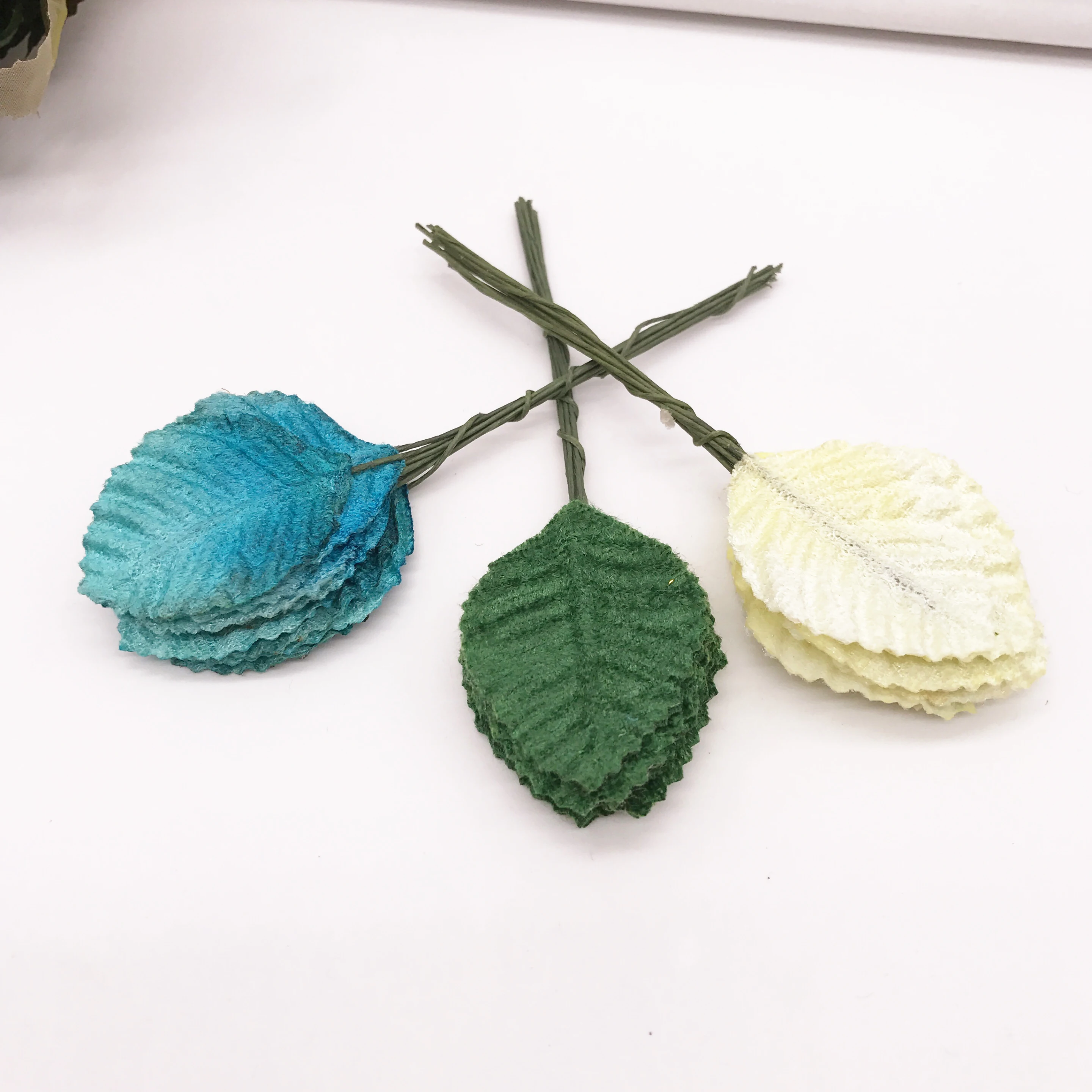 10 개/대 공예 인공 잎 높은 시뮬레이션 나일론 꽃 잎 DIY 웨딩 장식 10 개/몫