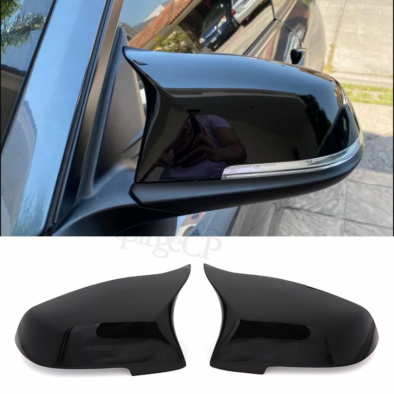 

For BMW 5 6 7 Series Black mirror cover F10 F11 F18 F07 F12 F13 F06 F01 F02 F03 F04 LCL Carbon fiber pattern mirror cover