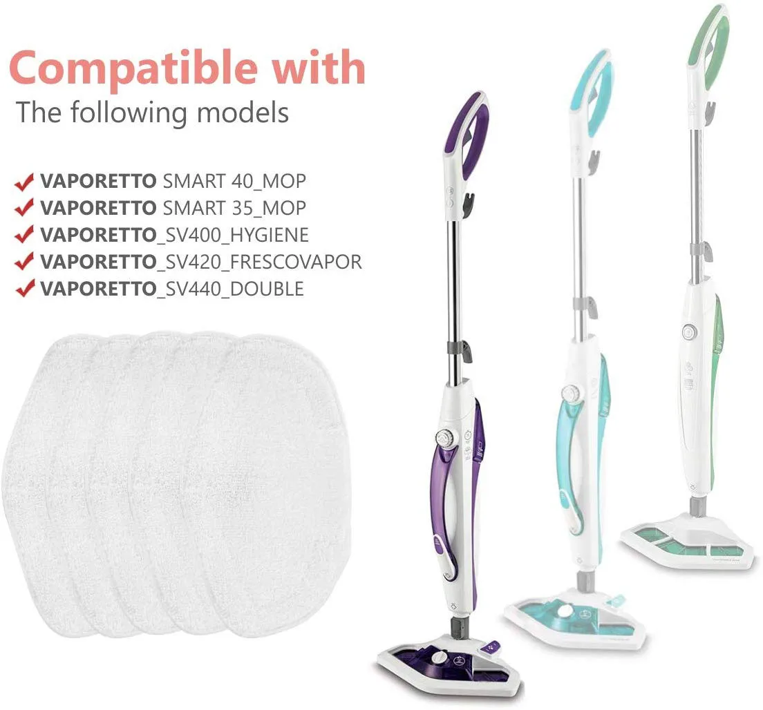 Paños de fregona lavables de limpieza para Polti Vaporetto PAEU0332