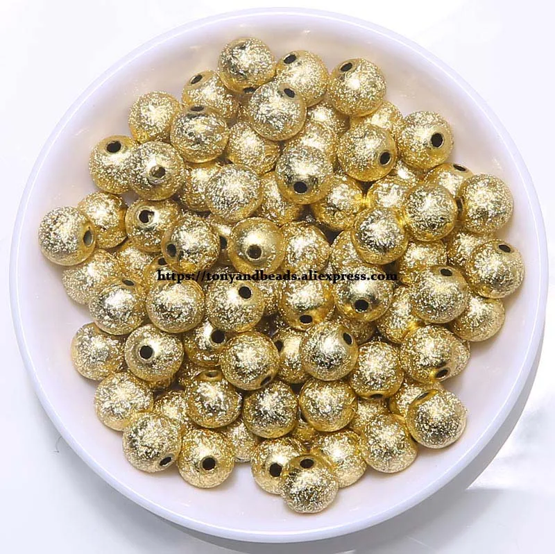 Gemischte Sternstaub-Acryl-Abstandsperlen, runde Kugeln, Charms, Zubehör, 4, 6, 8, 10, 12 mm, Größe wählbar, für Schmuckherstellung AC1 – Detail 2