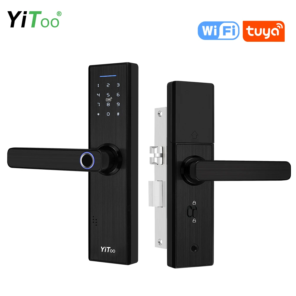 YiToo X1 Wifi serratura elettronica con APP Tuya da remoto/impronta digitale biometrica/Smart Card/Password digitale/sblocco chiave