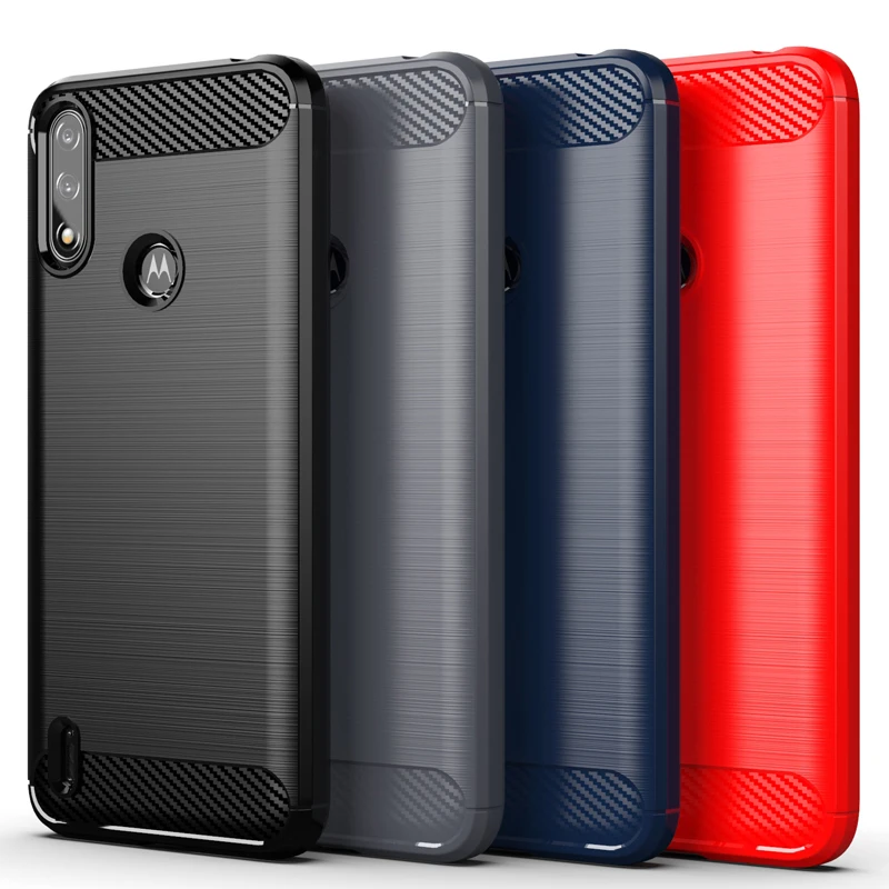 For Motorola Moto E7i Power Case Rubber Silicone Carbon Fiber Cover For Motorola E7i E7 Power Back Case For Moto E7i Power Case