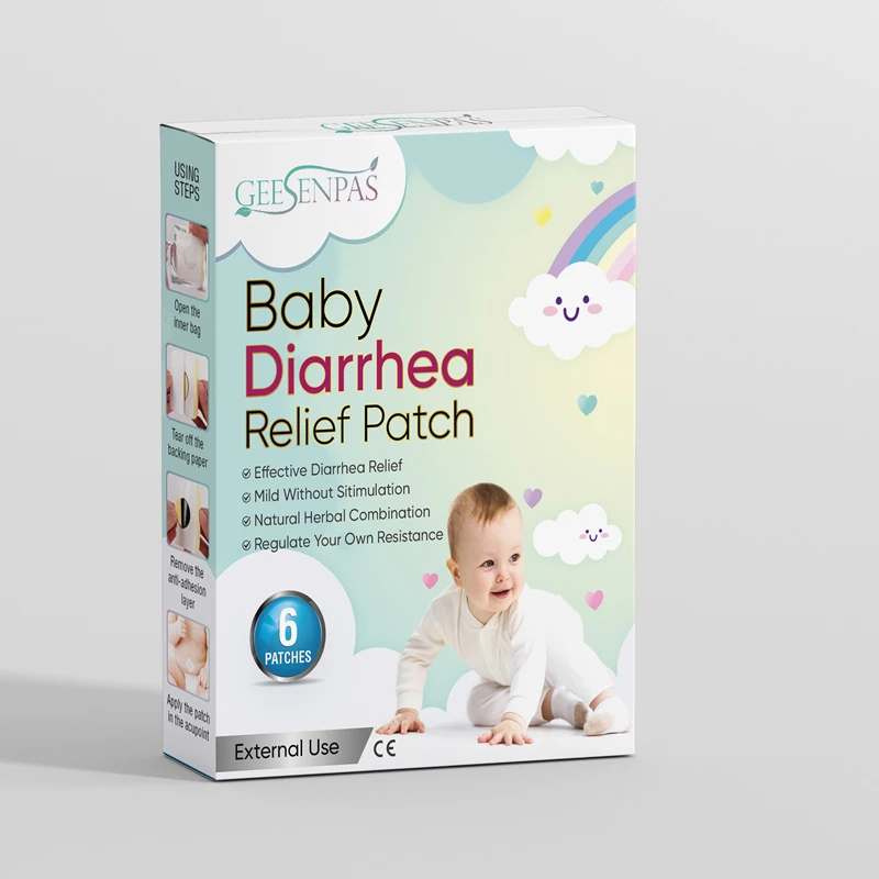 

6pcs/Box Baby Diarrhea Relief Patch Suitable for Children Acute Diarrhea Abodominal Indigestion Low Appetite Medical Plaster