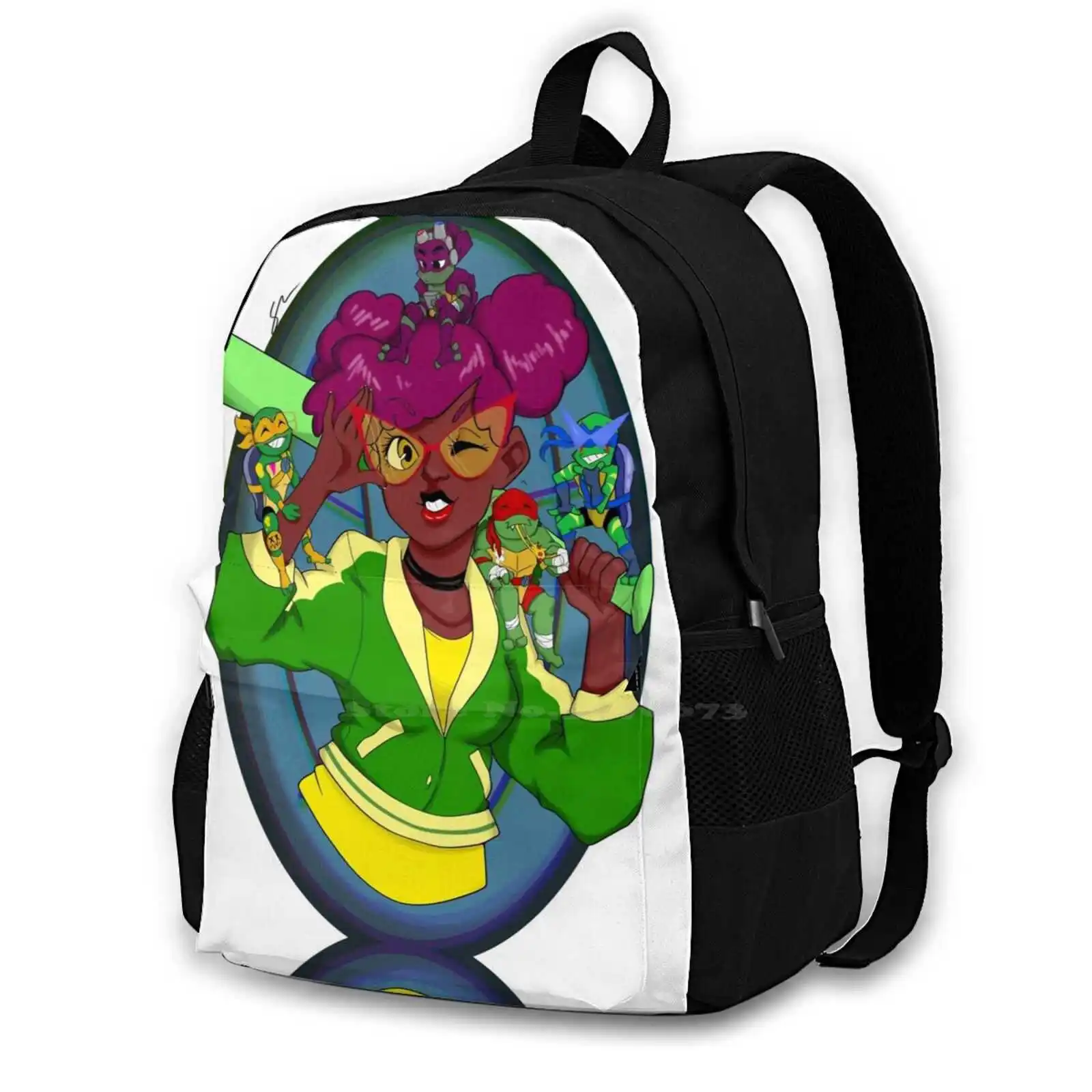 April O' Neil Hot Sale Schoolbag Backpack Fashion Bags Rise Of The Cartoons