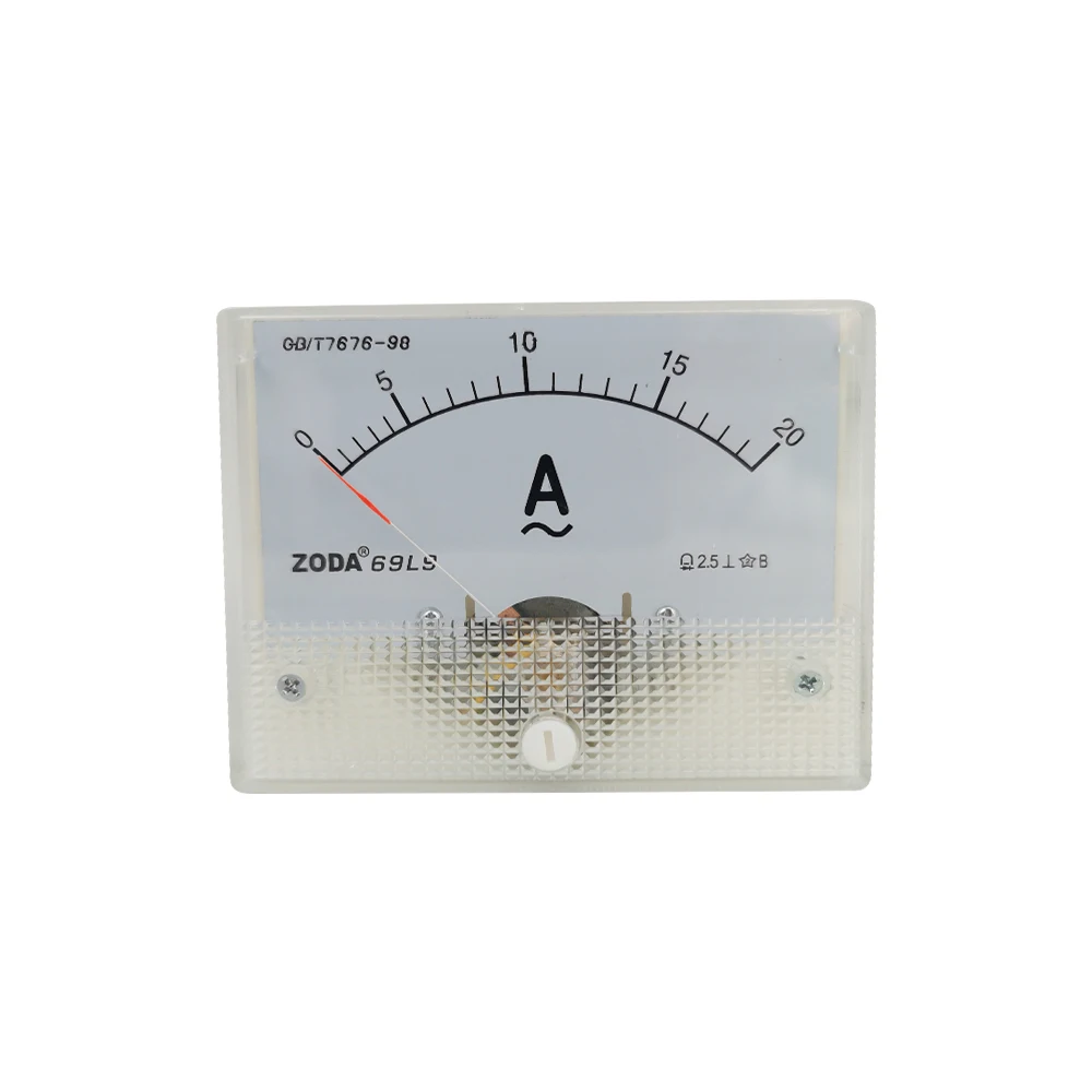 1PC 69L9-A 3A 5A 10A 20A 30A 50A AC Direct Analog Meter Panel AMP Current Ammeter Gauge Pointer Ammeter 80*65MM Amperimetro AC