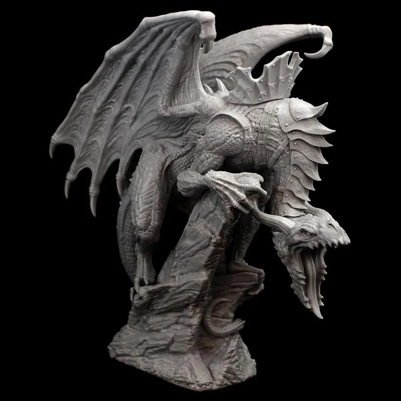 Unassambled  190mm ancient fantasy warrior stand (with base )    Resin figure miniature model kits Unpainted