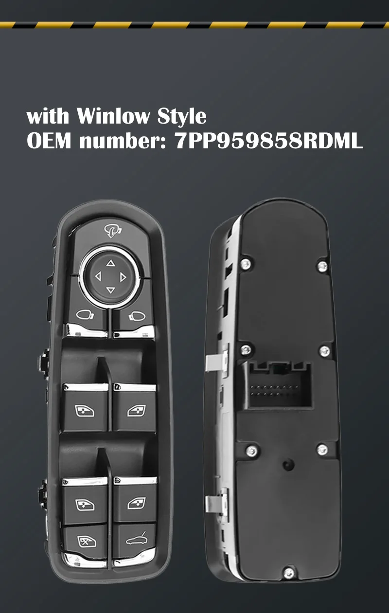 7 pp959858aedml 7 pp959858rdml 7 pp959858mdml Schalter für Fensterheber vorne links für Porsche Cayenne Macan Panamera 2006-2011 – Detail 8
