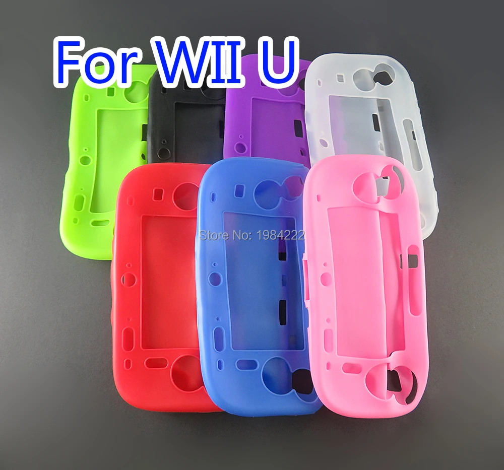 

10pcs New Soft Rubber Gel Silicone Skin Case Cover Protector For Nintendo Wii U WIIU Gamepad Game Console