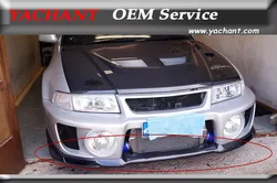 Car-Styling Fiber Glass FRP Front Bumper Lip Fit For 1998 Evolution 5 EVO 5 OEM Style Standard Front Lip