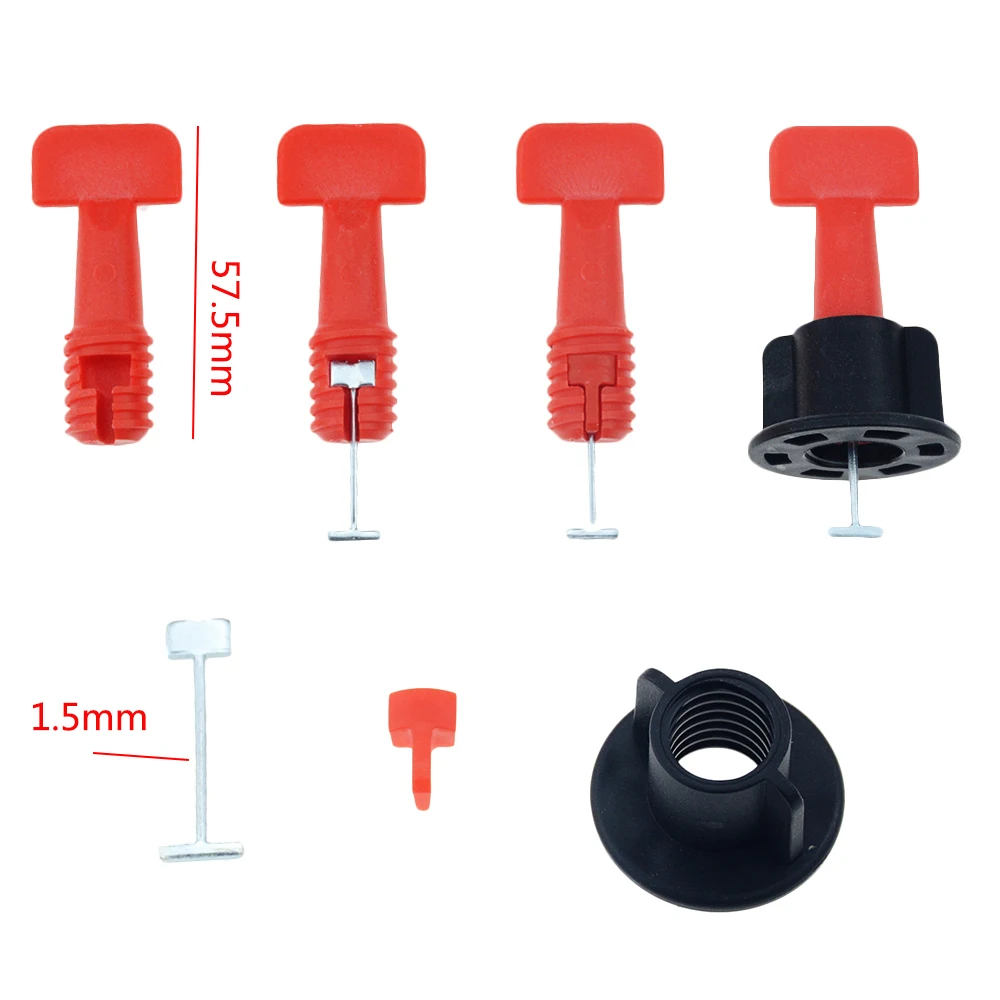 50PCS Level Wedges Tile Spacers For Flooring Wall Tile Spacer Carrelage Tile Leveling System Leveler Locator Spacers Plier