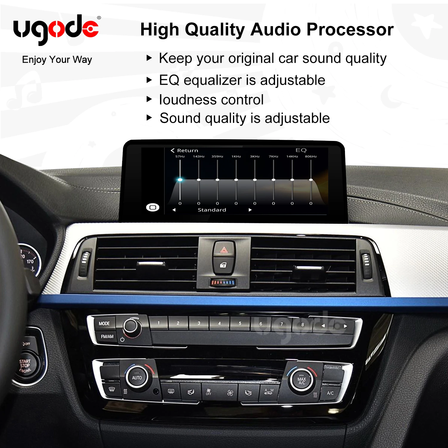 Ugode Wireless Carplay Inerface Box Android Auto for BMW F20 F23 F30  F80 F83 F10 X1 F48 X3 F25 X4 X5 F15 X6 M3 M4 M5 F01  NBT