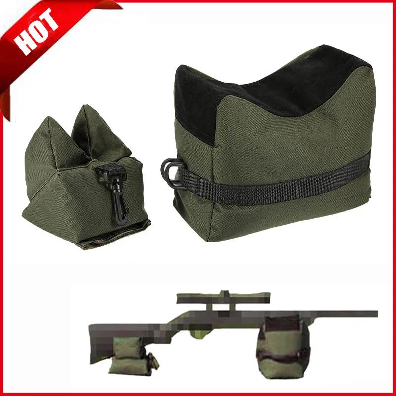 Conjunto de bolsa de descanso para Rifle de francotirador táctico, Banco de objetivo delantero y trasero, soporte sin relleno, bolsa de arena, accesorios de caza