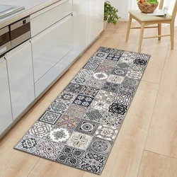 Morocco Pattern Kitchen Mats Rugs Boho Entrance Door Mat Decor Non-slip Flannel Anti-Slip Kitchen Rug Hallway Carpet Home Decor