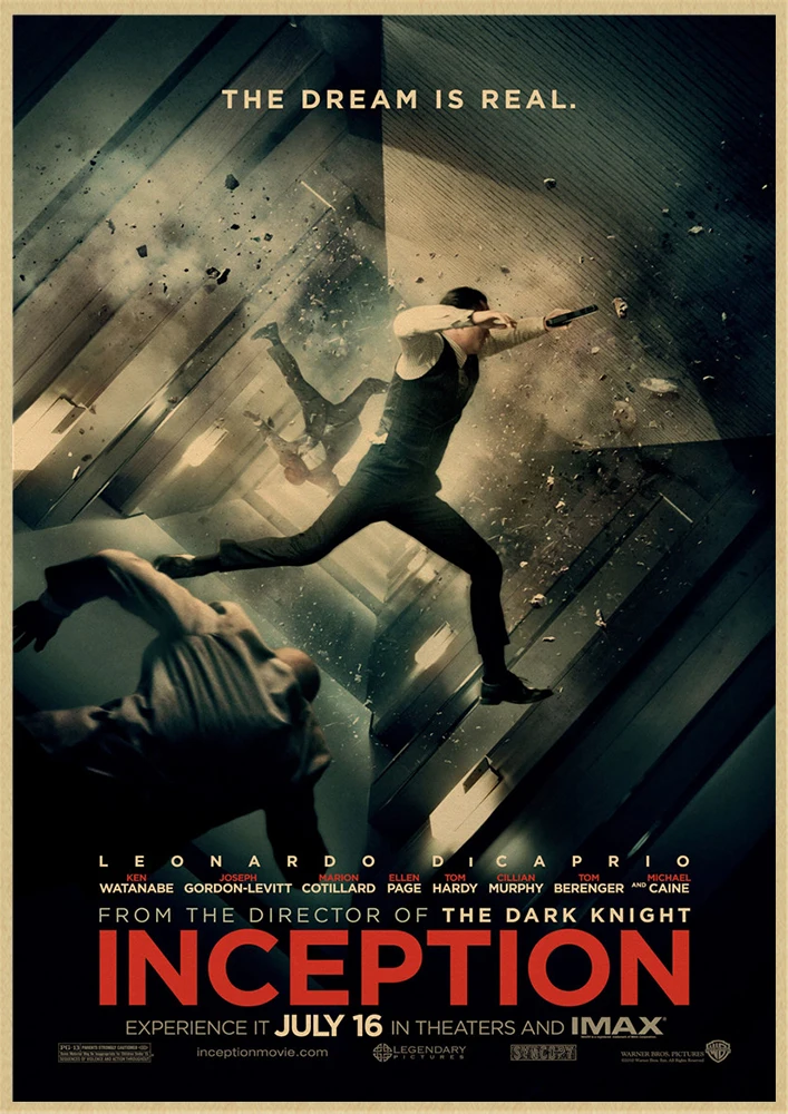 Vintage Poster Inception classic movie poster retro kraft paper drawing core retro poster