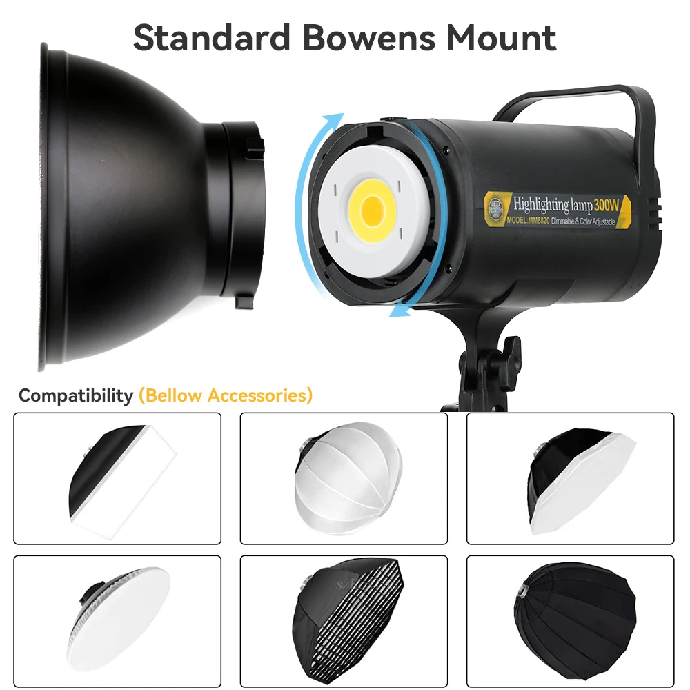 Professional COB LED Video Light 3200K-5700K Bi-color Light For Studio Recording Photography Fill Lamp Lighting Remote Control