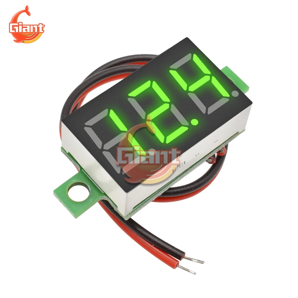 0.36 Inch Mini Digital Voltmeter LED Display Voltage Indicator Voltage Meter Adjustable Volt Detector Tester Monitor DC 4.7-32V