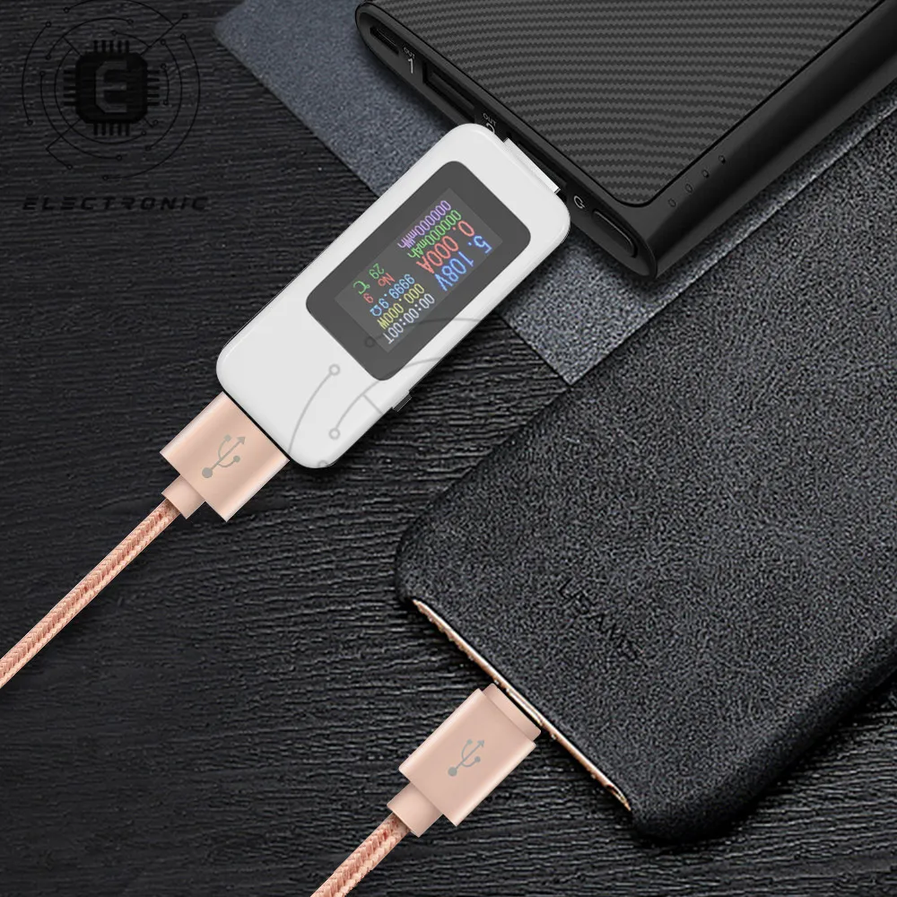 Индикатор заряда внешнего аккумулятора 4-30 в USB цветной экран цифровой дисплей индикатор заряда напряжения тока