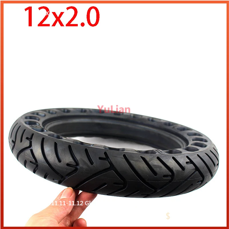 

12 Inch Solid Tyre 12x2.0 12x2.125 Non-inflatable Tubeless Tire for Many Gas Scooter E-bike Hoverboard Self Balancing Parts