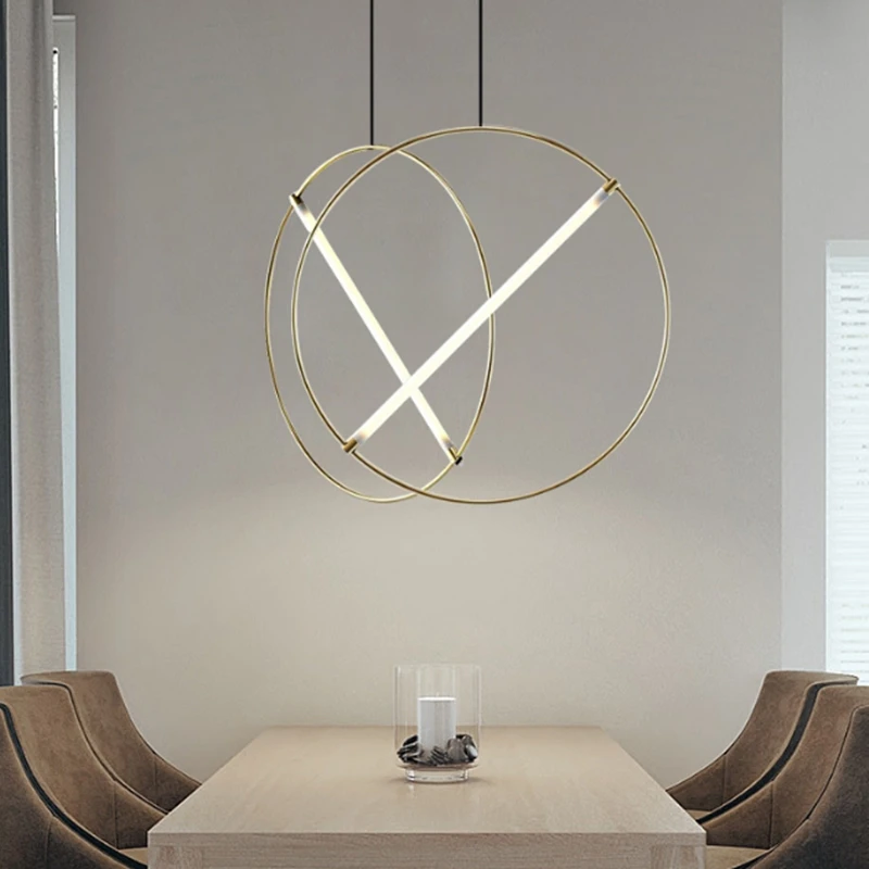 

Post-modern circle pendant lights luxury creative ED046 Suspension lamp living room hotel designer dining room pendant lights