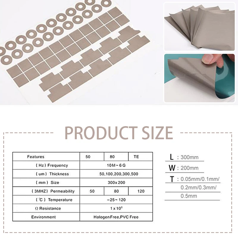 High Frequency Electromagnetic Wave Absorbing Film Material Anti-electromagnetic Radiation Interference Magnetic Fabric Shield