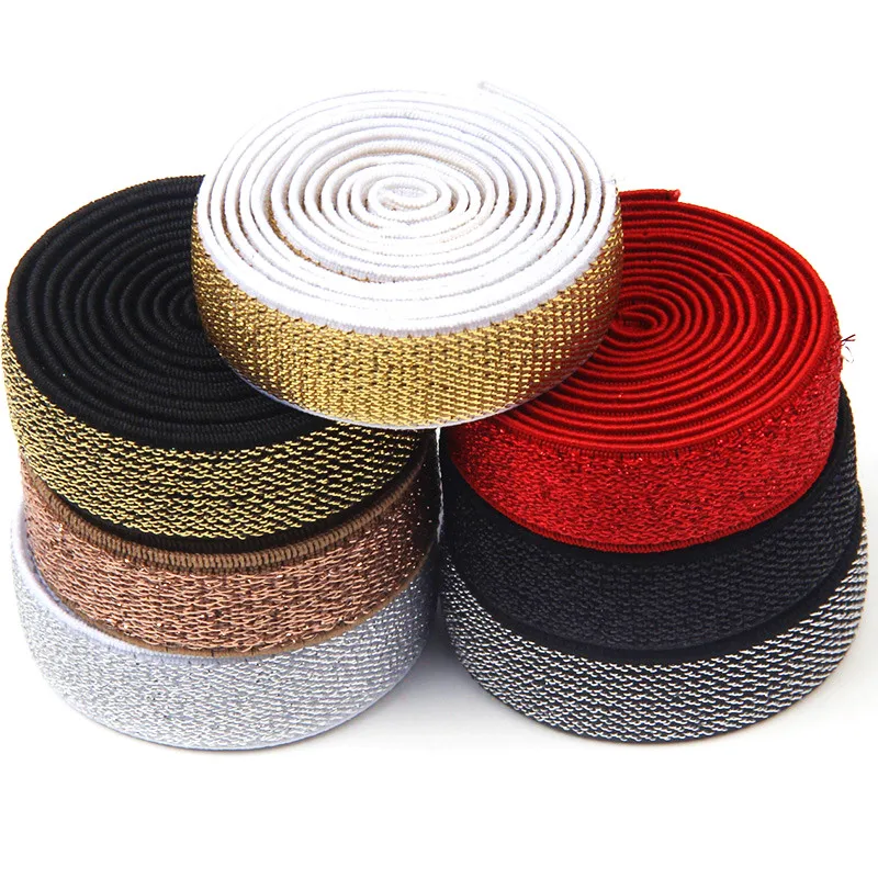 Elastic Band 15mm Width By Colorful Elastic Fabric for Clothing Hair Wedding Decoration Accessories Sewing Supplies