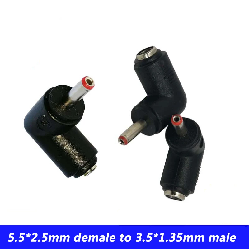 DALCAN 1pcs/lot 5.5 x 2.5mm female to 3.5 x 1.35mm male DC Connector Power Adapter 90 degree 5.5 x 2.5 to 3.5 x1.35