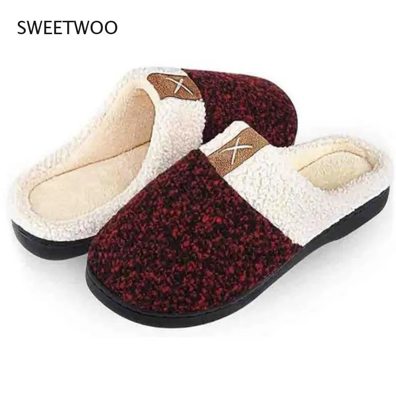 Spring and Autumn Men's and Women's Comfortable Memory Foam Slippers Arch Shoes Indoor Warm Home Shoes Casual Shoes