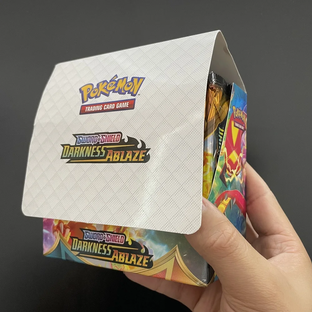 Juego de cartas coleccionables de Pokémon, juego de cartas coleccionables, Darkness Ablaze, Sword & Shield, serie TCG, caja de refuerzo, 36 bolsas,