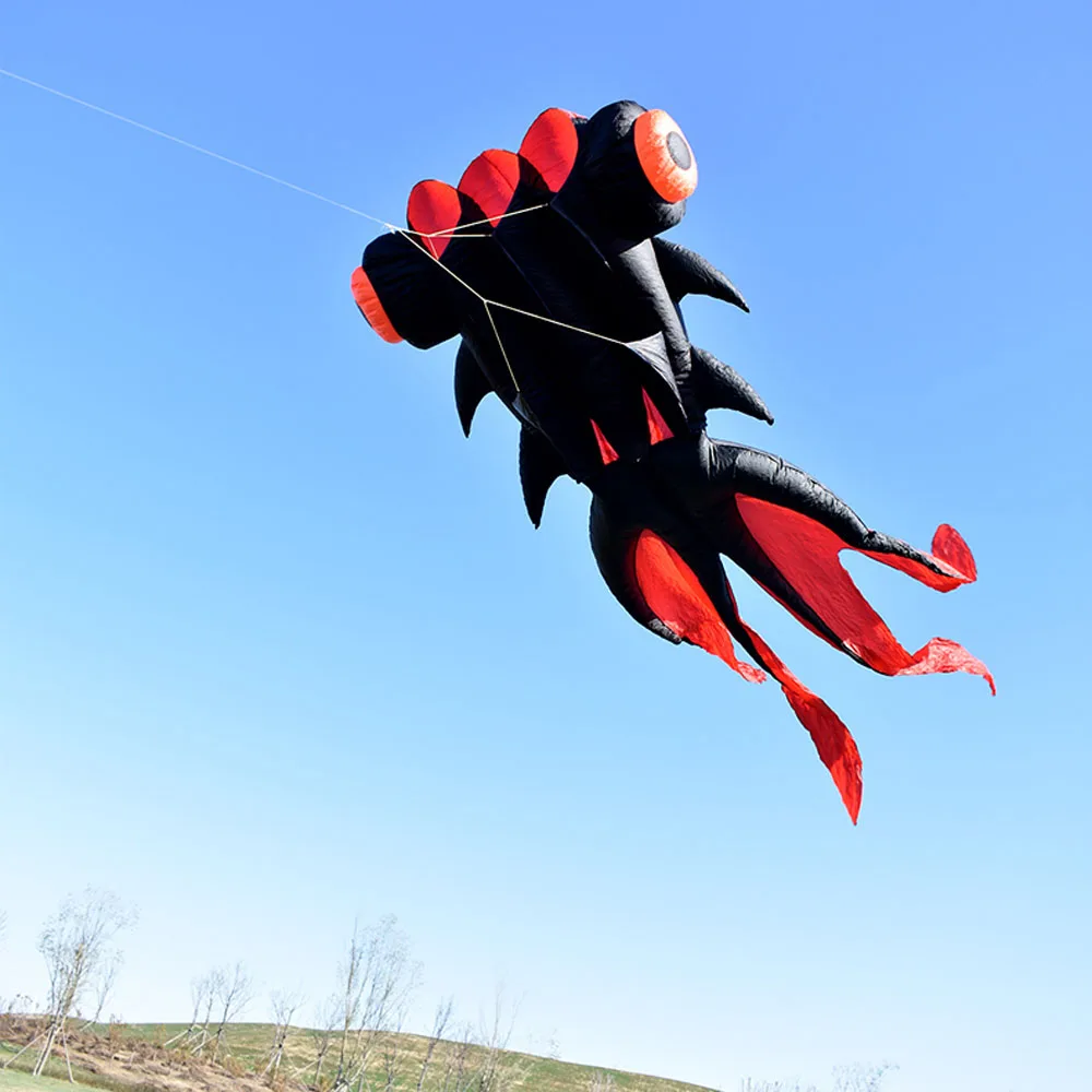Nuovo arrivo 9m aquilone pesce rosso per audlts 37 metri quadrati 3D grande enorme grande solido morbido gonfiabile spettacolo aquiloni