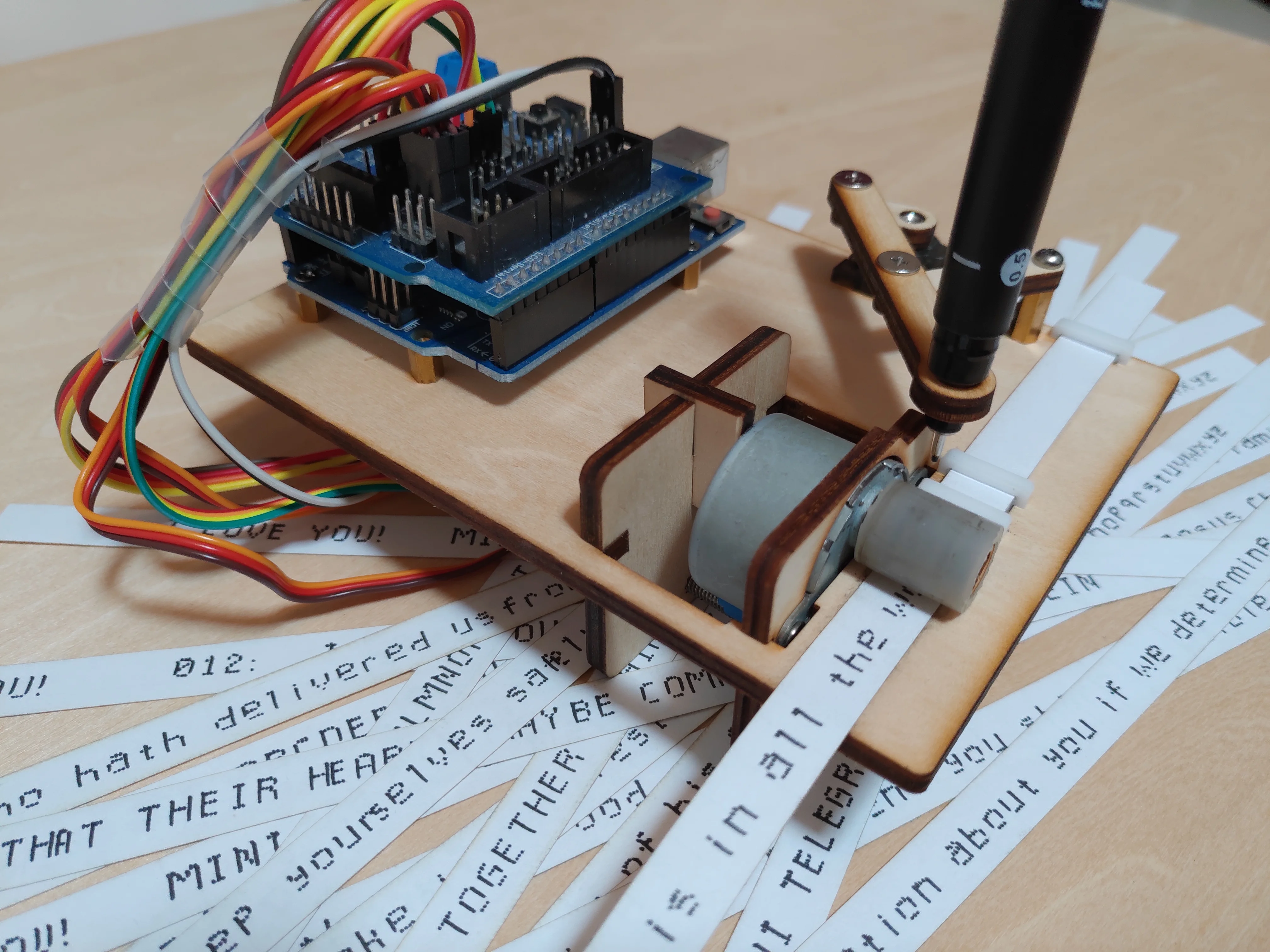 Mini Telegraph Arduino Schrijven Robot Met Stappenmotor Open Bron Telegraaf Maker Diy Robotarm Programmering Stem Speelgoed