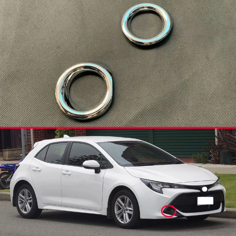 For 2019 2020 Toyota Corolla E210 Sport Hatchback Auris ABS Chrome Front Fog Light Lamp Cover Trim Molding Bezel