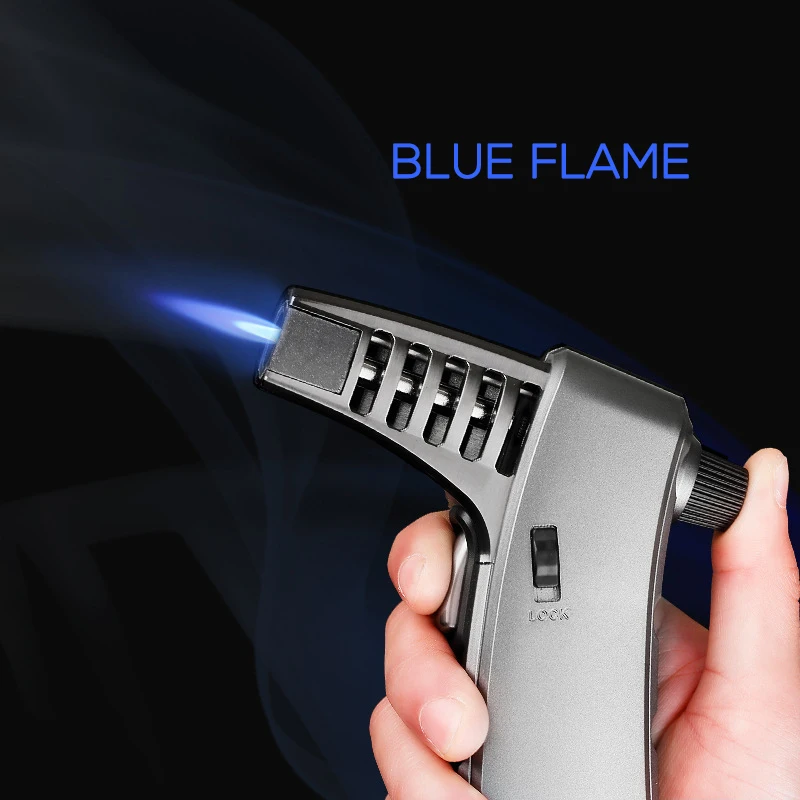 Jobon Table Blow Torch Lighter Refillable Windproof Flame Lock Jet Lighters For Cigar