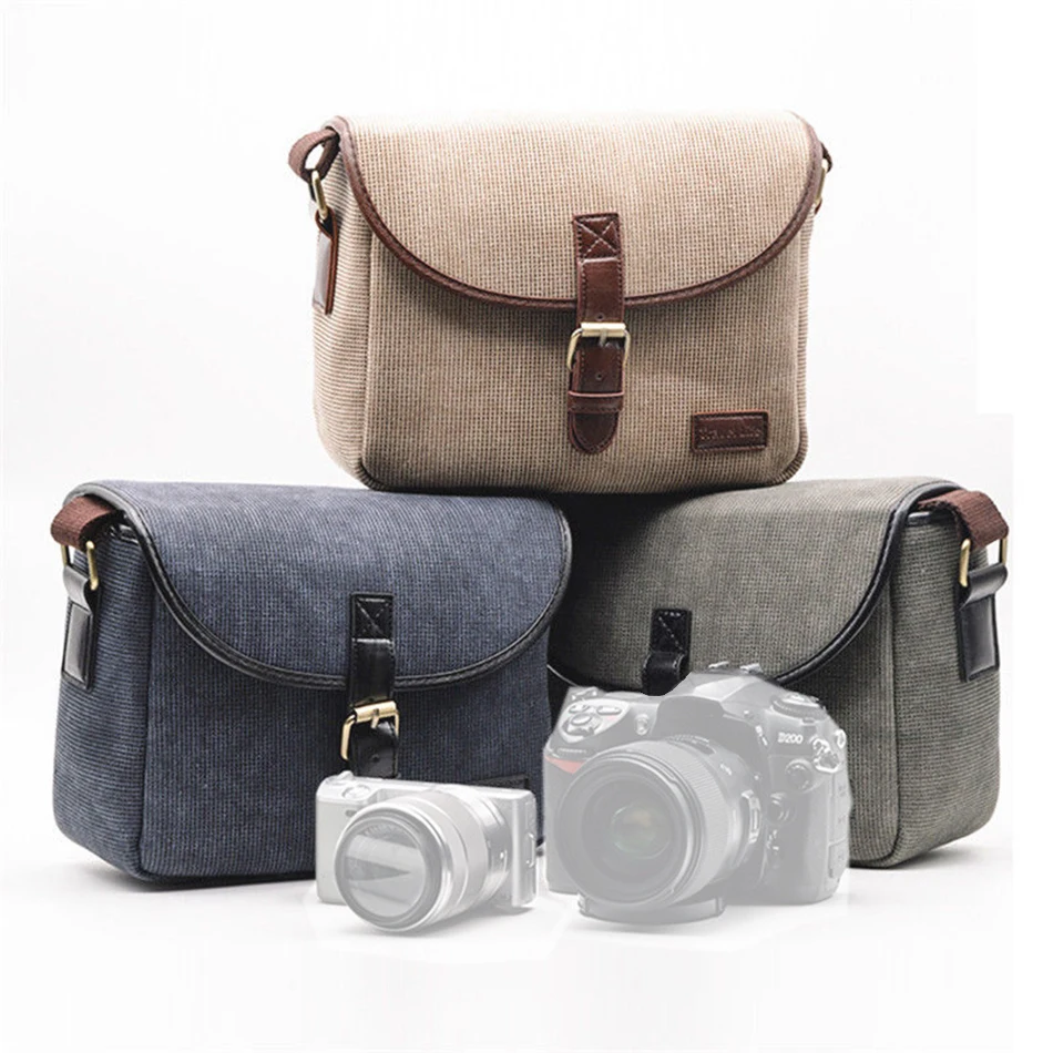 

Canvas Shoulder Bags Hand Bags for Photography DSLR SLR Cameras Lens Accessories