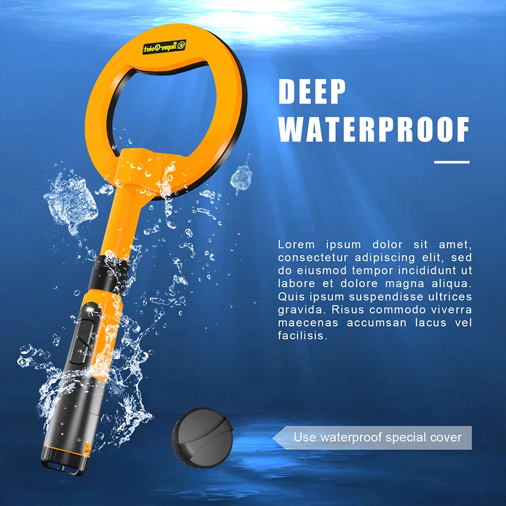 Underwater Metal Detector 60m Pulse Pinpointer Induction Diving 3 System In 1 Treasure Waterproof Hand Held Gold Finder