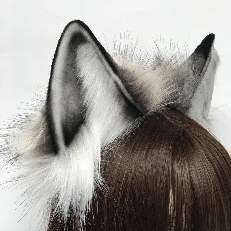 

New Hand Made Wolf Ears Hair Hoop Headwear For Cosplay Party Costume Accessories