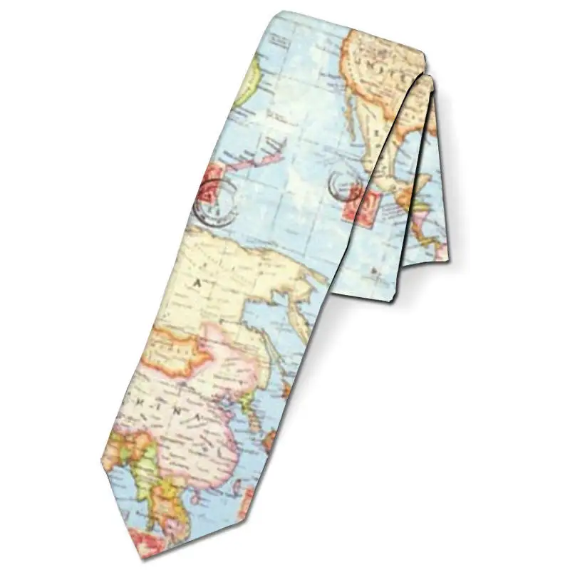 Fashion Map Animals 3D Printing Men Neckties Funny Slim 8cm Ideas High-quality Nylon Ties Party Dinner Party Gentleman Men Ties