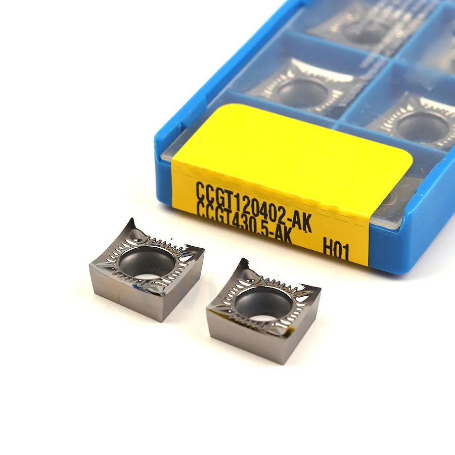Imagem -04 - Torneamento Cnc Insere Lâmina de Alumínio Carbide Lathe Cutter Tool para Alumínio Cobre Madeira Ccgt060204 Ccgt09t304 Ccgt120402 ak H01