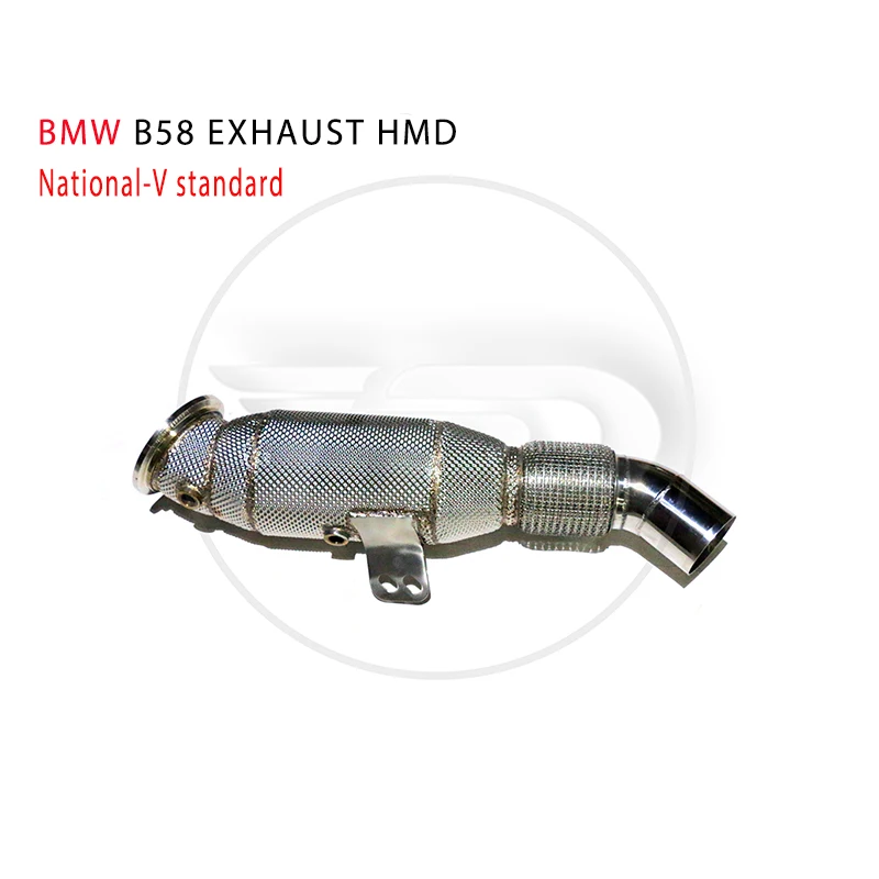 HMD Exhaust System High Flow Downpipe for BMW M140i B58 3.0T Car Accessories With Catalytic Converter Header