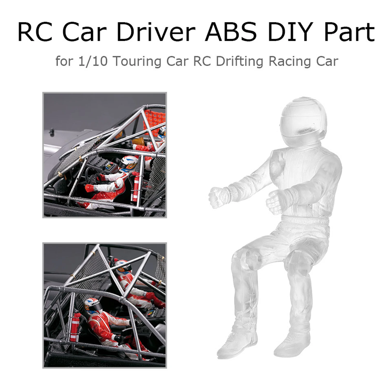 Killerbody RC Car Driver 130mm Total Height ABS DIY Part for 1/10 Traxxas Axial HSP HPI RC Touring Drifting Car