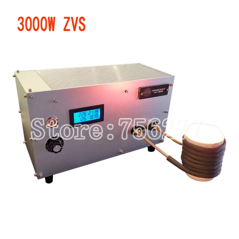 3000W ZVS High Frequency Inductionเครื่องทำความร้อนเครื่องหลอมเตาชิ้นส่วนเหล็กQuenchingและAnnealing + เบ้าหลอม