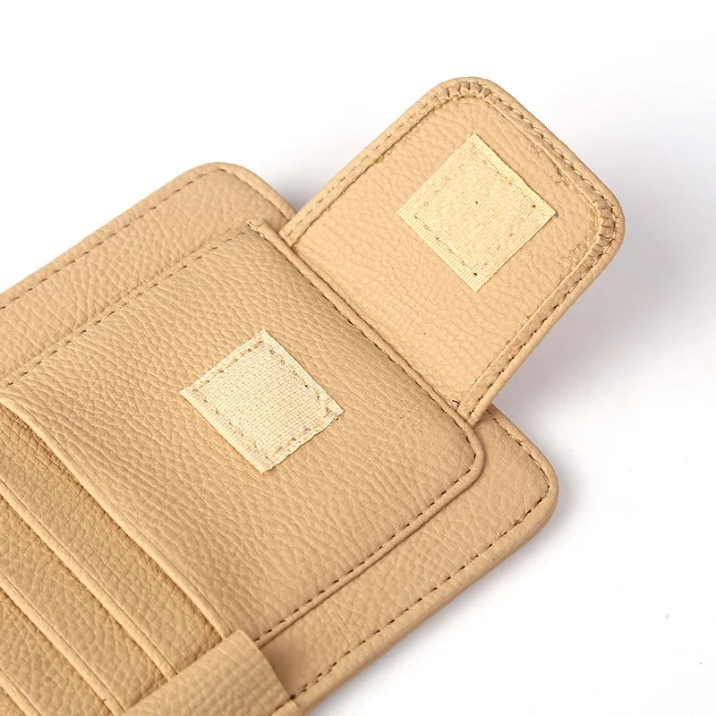 Multifunction PU Car Visor Organizer Sunglasses Tickets Cards Storage Holder Sun Visor Accessory