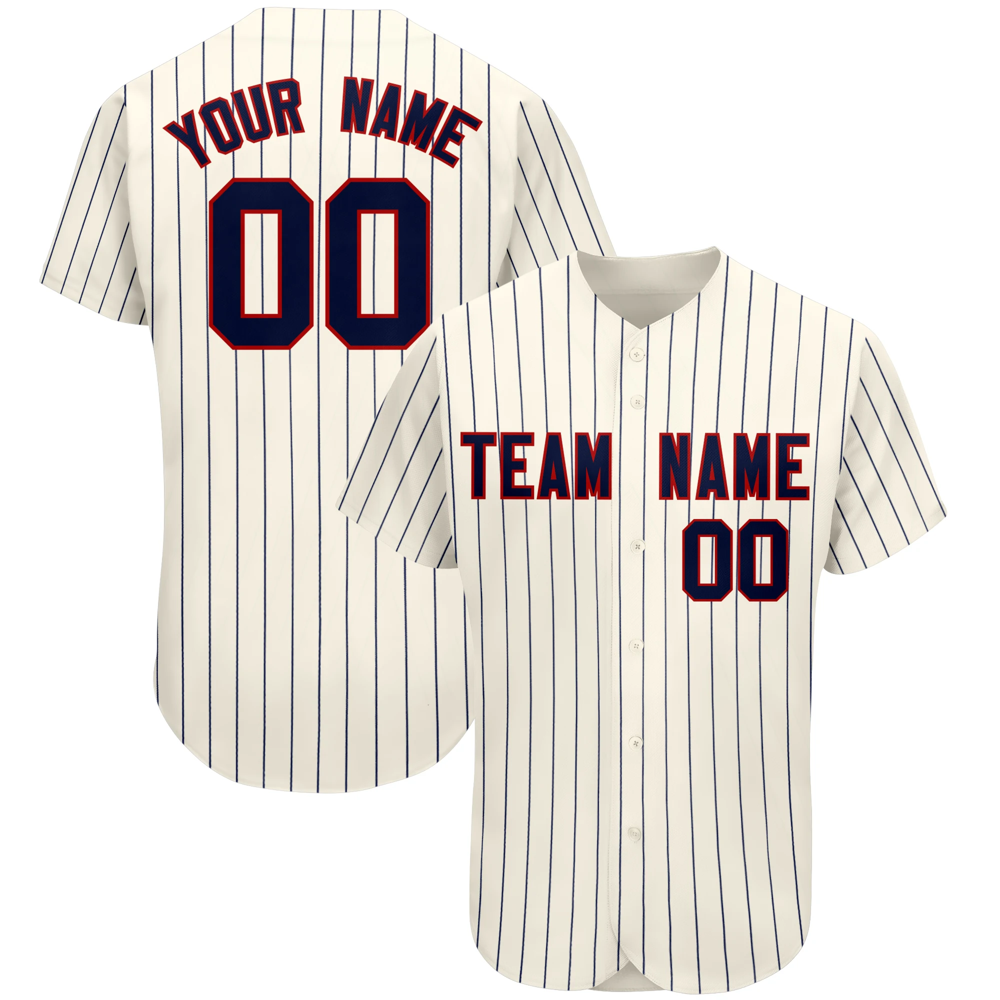 Custom Baseball Jersey Full Sublimated Team Name Numbers Printed Short Sleeve Button Down Tee Shirts for Adults Kids Plus Size