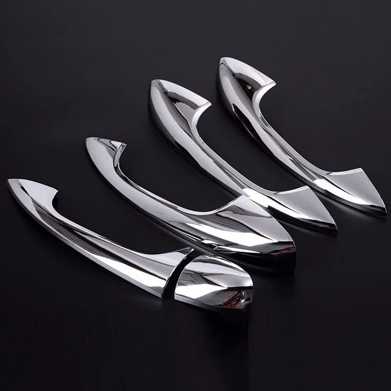 Auto ABS Chrome Exterior Door Handle Cover Trim Sticker for Mercedes Benz C Class W205 GLC X253 E Class W213 Car Accessories LHD