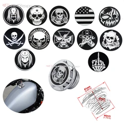 Motorcycle Skull Fuel Gas Tank Decorative Oil Cap Fit for Harley Davidson Sportster XL 1200 883 X48 Dyna Softail Touring FLHR