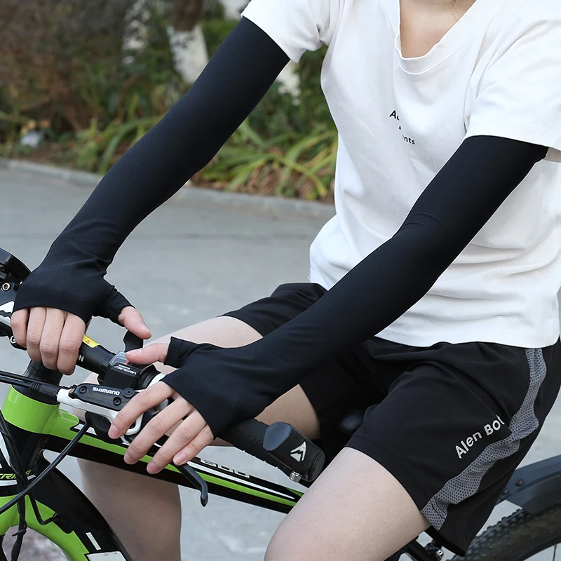 Summer Unisex Cool Sun Protection Sleeves High Elastic arm Guards Driving and Riding Sports