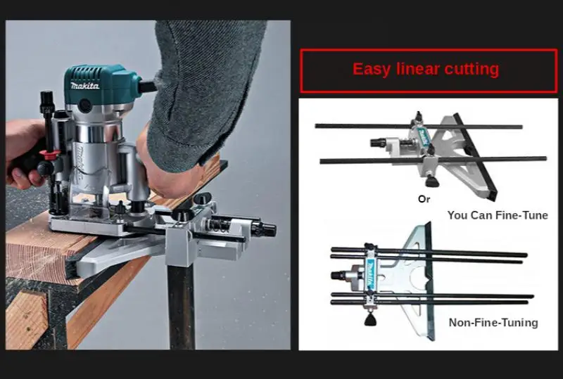 Woodworking Trimming Machine Base, Tilting, Offset, Press-In, Linear Guide, Bakelite Milling Accessories