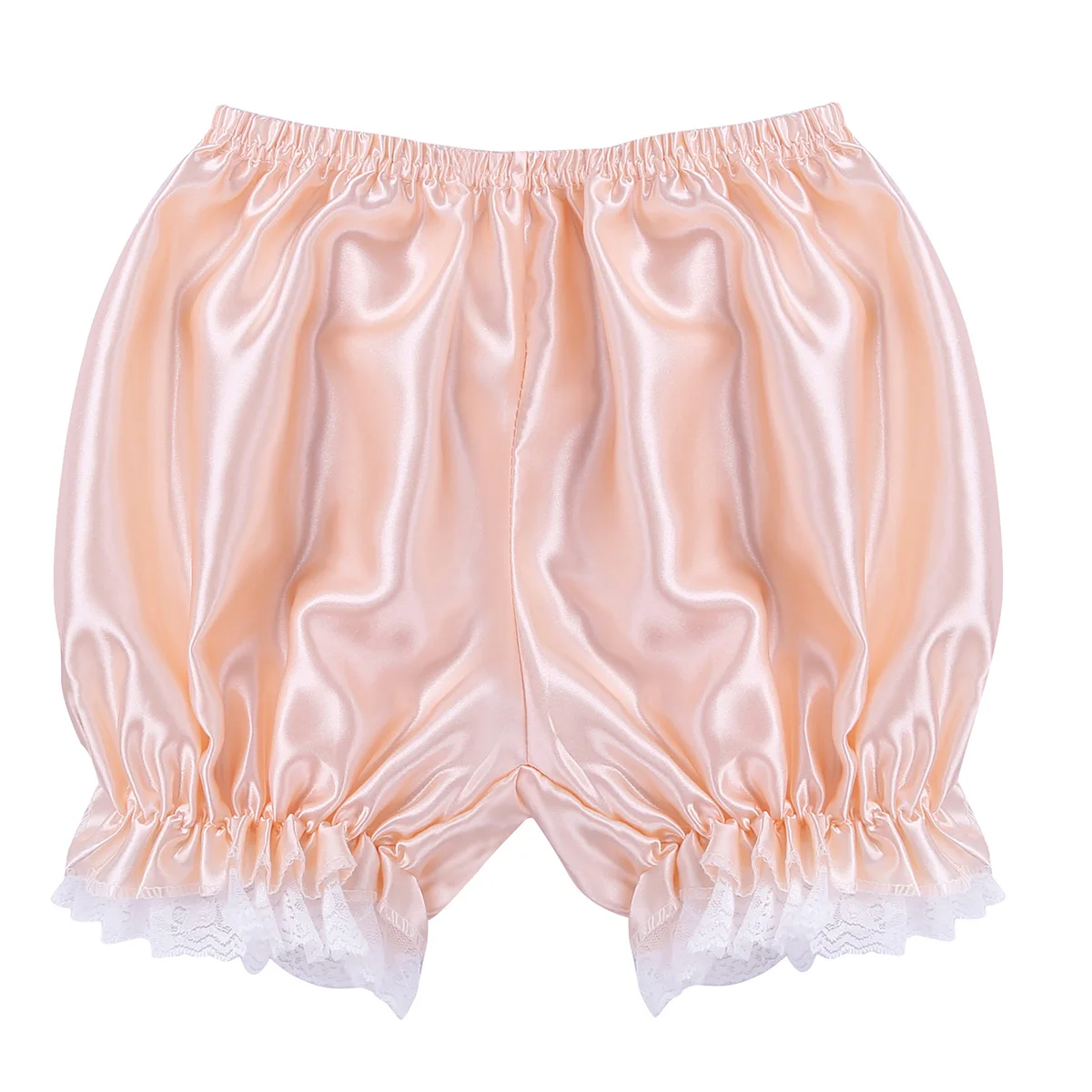 Giày Bé Gái Phối Ren Viền Sáng Bóng Bí Ngô Bloomers Quần Short Vải Bố Dày Dặn Thoáng Khí Vintage Quần Lót Quần Dễ Thương An Ninh Quần Ngắn