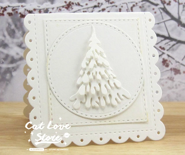 قوالب تقطيع المعادن لشجرة الكريسماس ، استنسل سكرابوكينغ ، صنع البطاقات ، الحرف الزخرفية ، النقش ، قوالب جديدة لعام 2019 #4